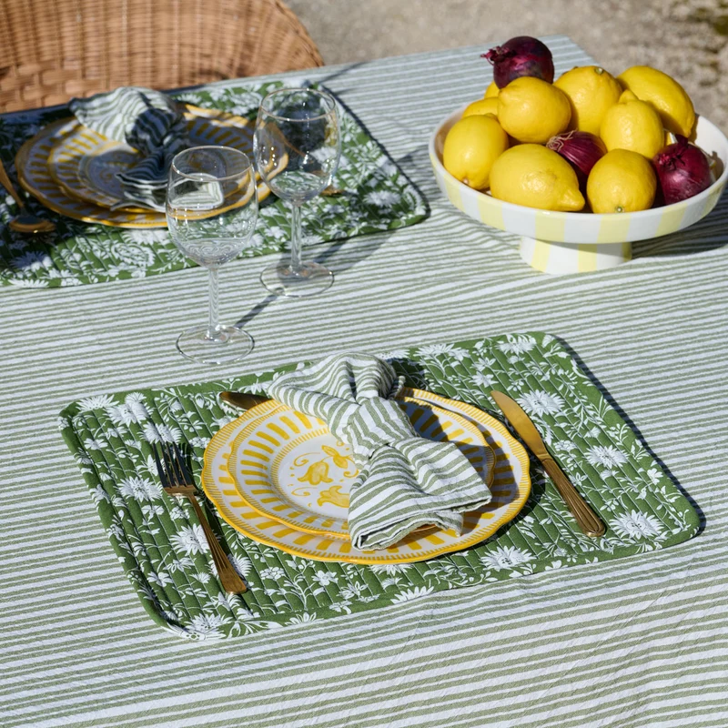 Linge de table Sous l'olivier - 100% Coton lavé