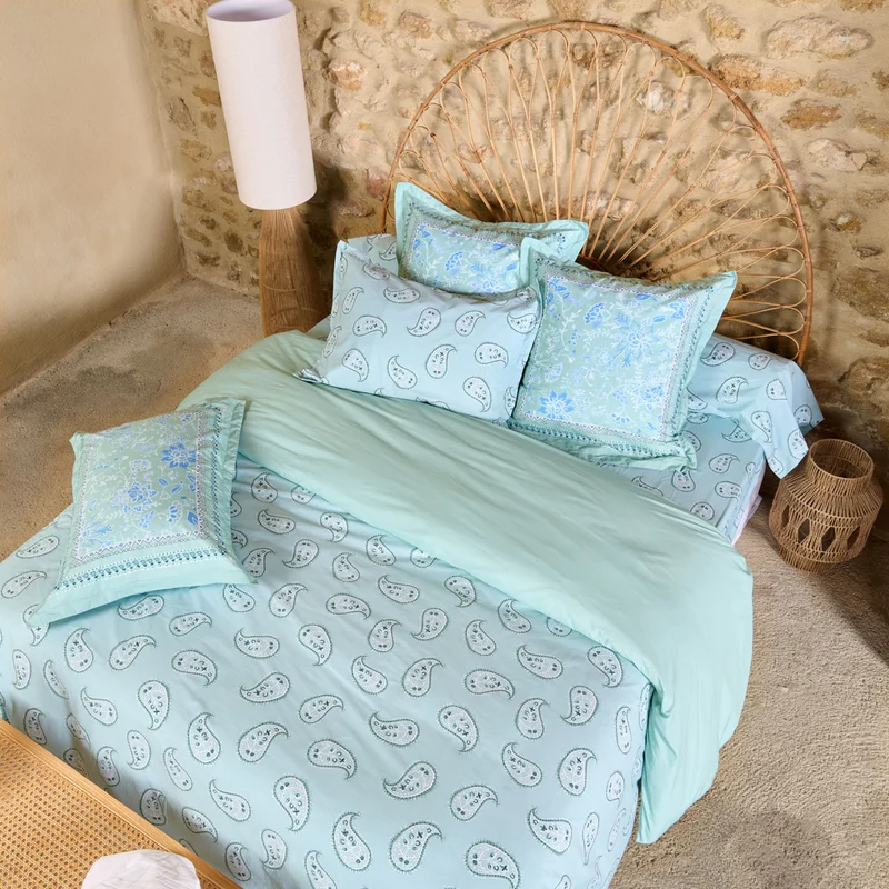 Parure de lit Bastide - Percale de coton 120 fils/cm²