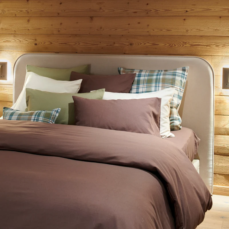 Taie d'oreiller unie - Flanelle