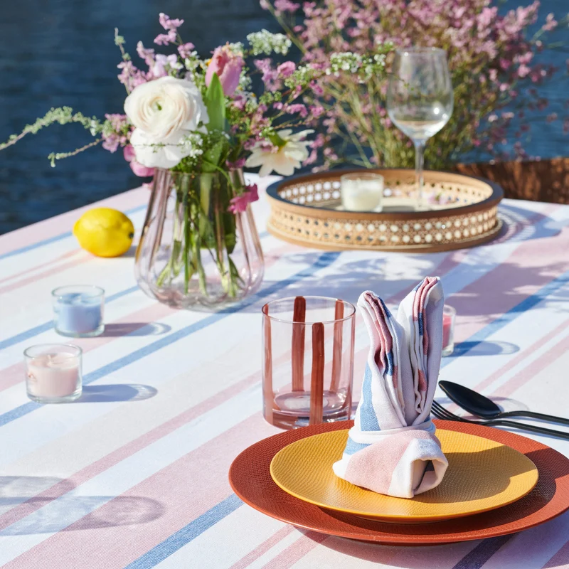 Nappe rayée - 100% coton