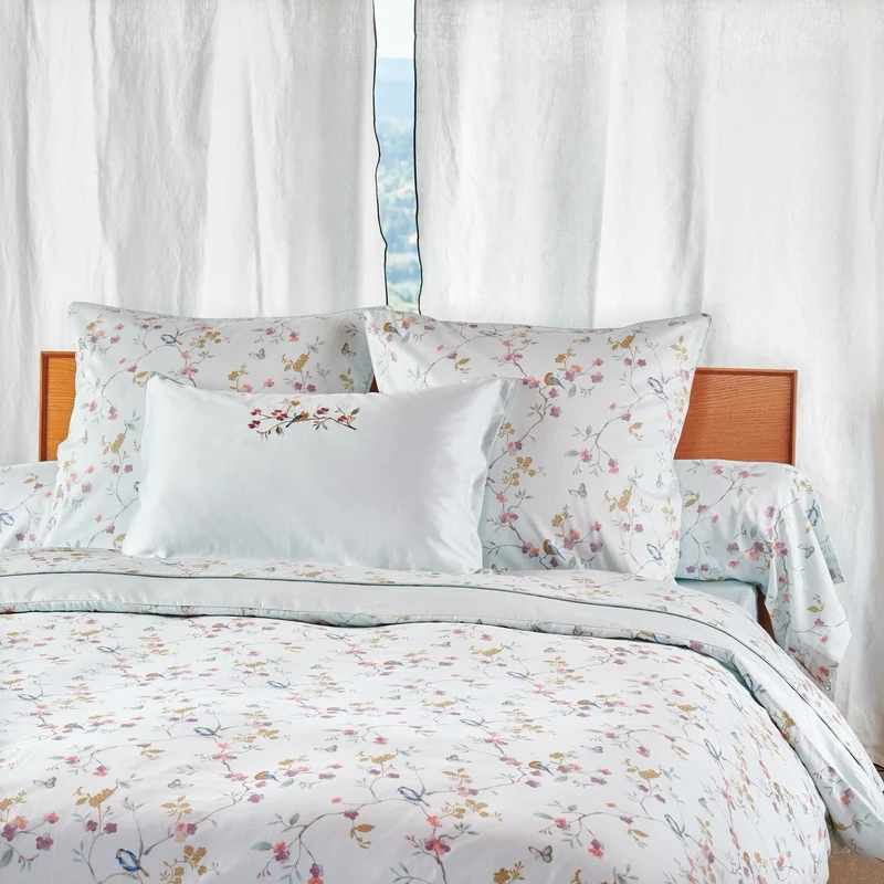 Taie d'oreiller Jardin Suspendu - Satin de coton 120 fils/cm²