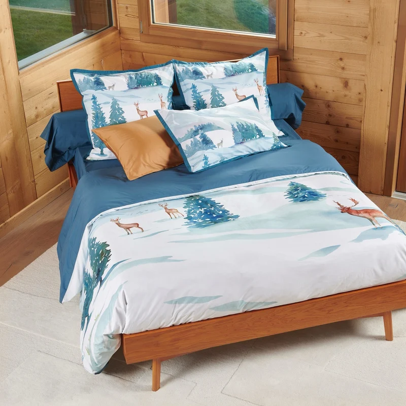 Taie de traversin Légende des Cimes - Percale de coton 120 fils/cm²