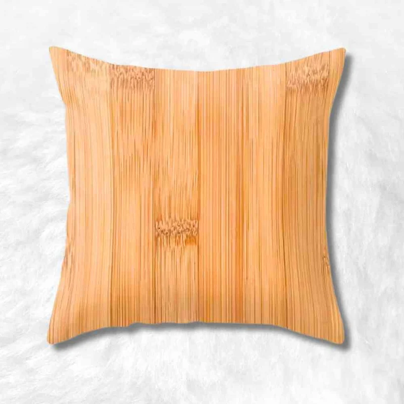 Housse Coussin Carré Bois