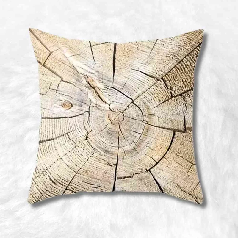 Housse Coussin Carré Bois