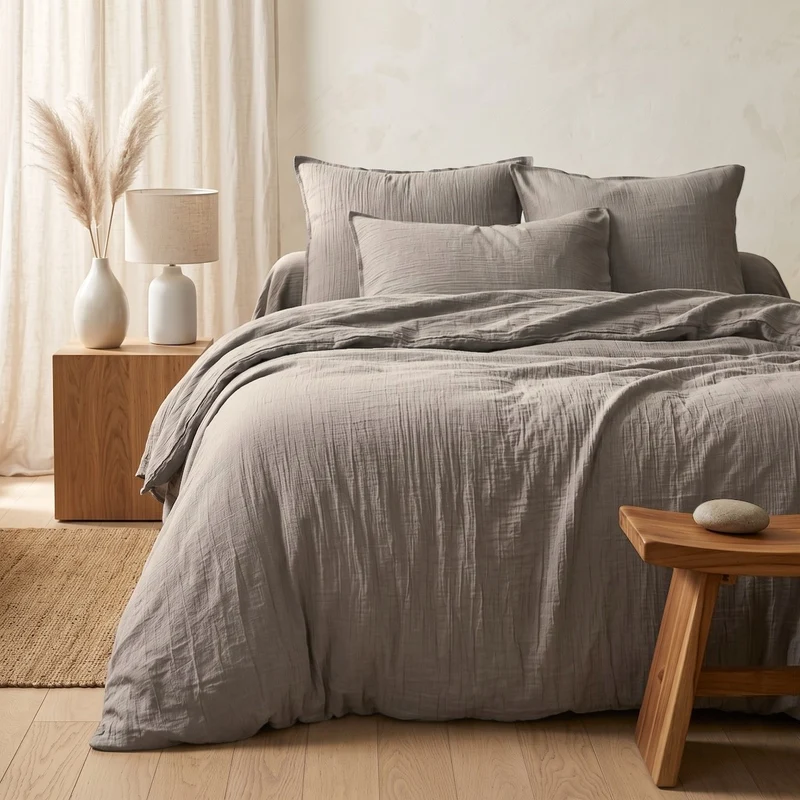 Housse de couette unie - Gaze de Coton