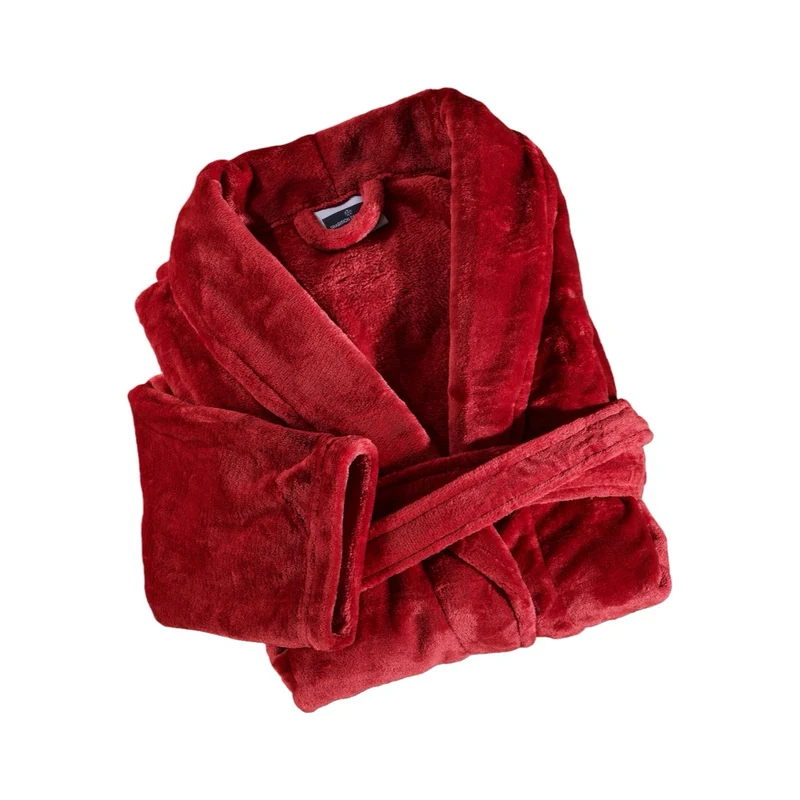 Peignoir mixte col chale - Polaire 100% polyester