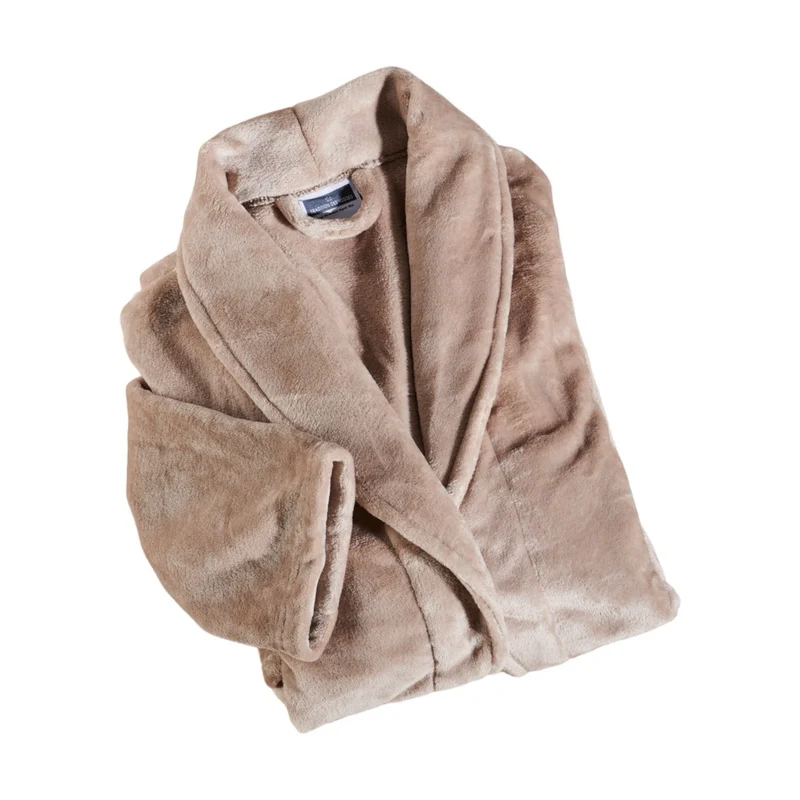 Peignoir mixte col chale - Polaire 100% polyester