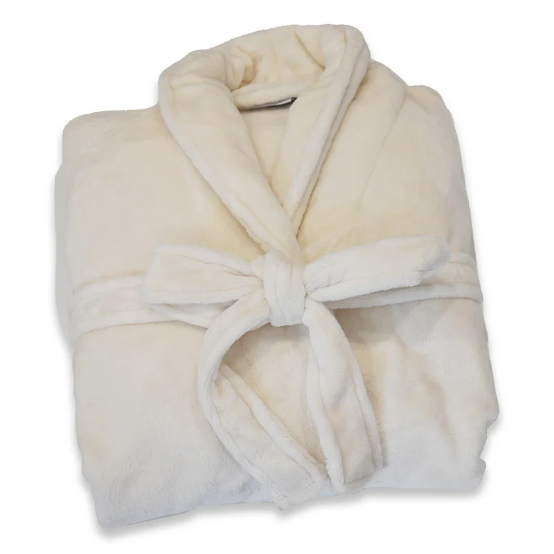 Peignoir mixte col chale - Polaire 100% polyester