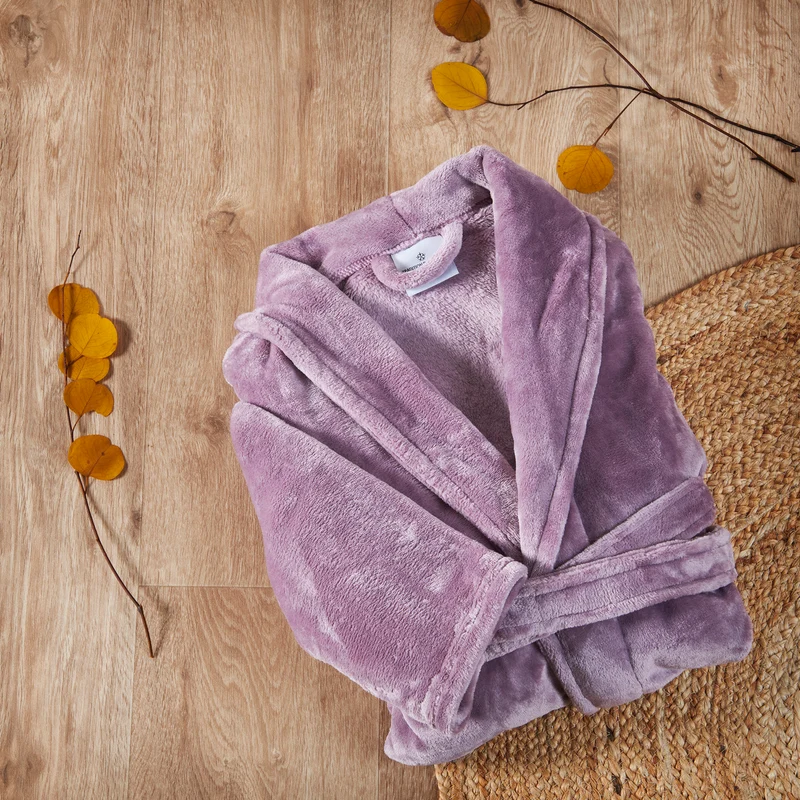 Peignoir mixte col chale - Polaire 100% polyester