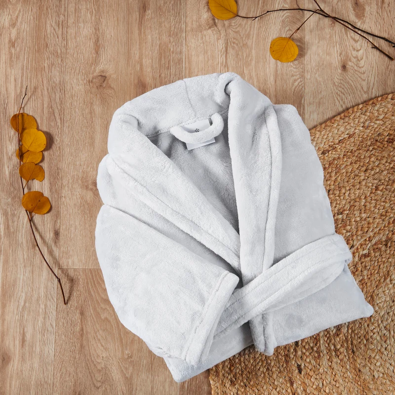 Peignoir mixte col chale - Polaire 100% polyester