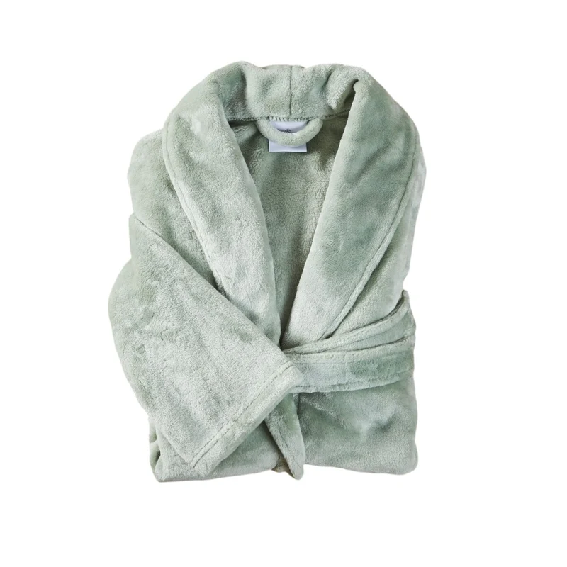 Peignoir mixte col chale - Polaire 100% polyester