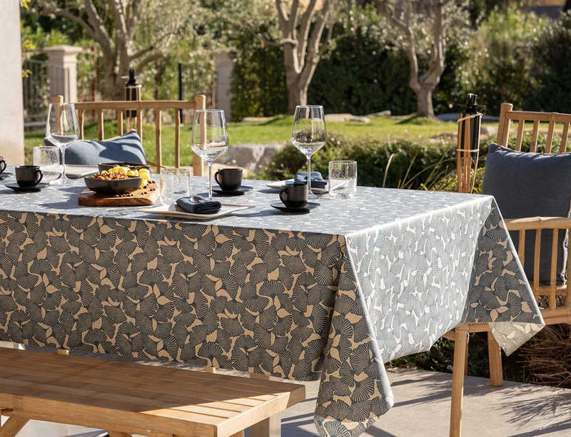 Nappe Plastifiée - GINKGO Navy