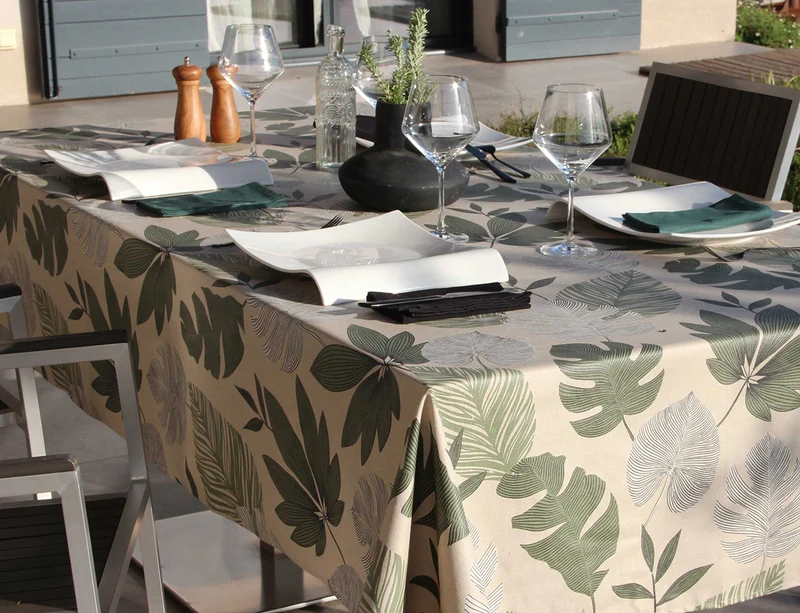 Nappe Plastifiée - BORNEO Oil Green