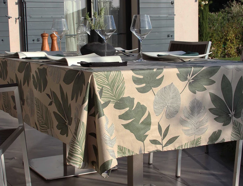 Nappe Plastifiée - BORNEO Oil Green