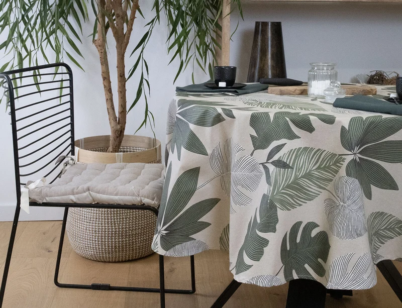 Nappe Plastifiée - BORNEO Oil Green