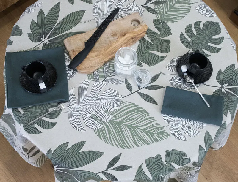 Nappe Plastifiée - BORNEO Oil Green