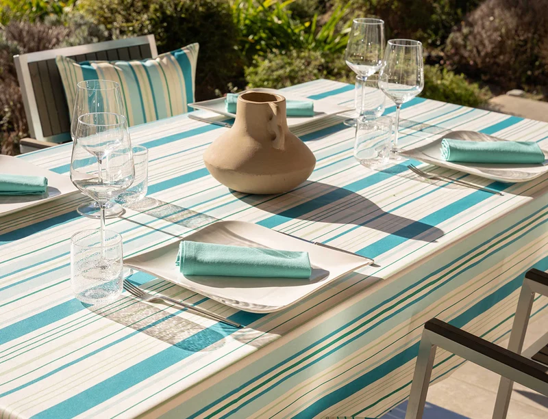 Nappe Plastifiée - BISCAROSSE Turquoise