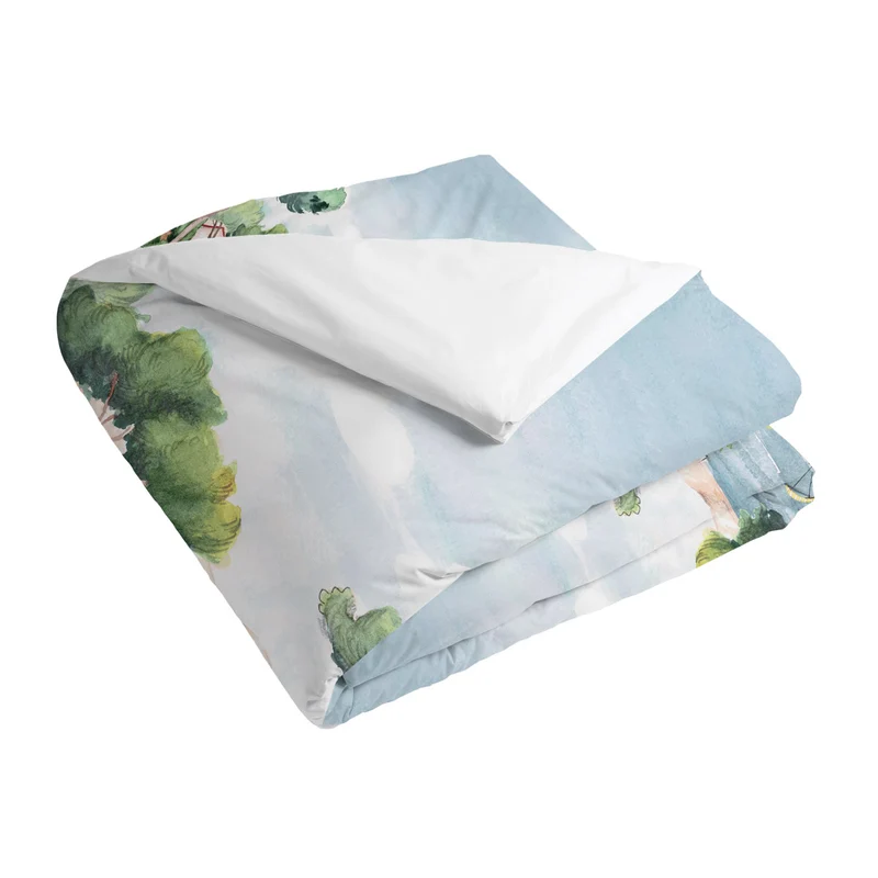 Housse de couette À l'ombre des pins - Percale de coton 120 fils