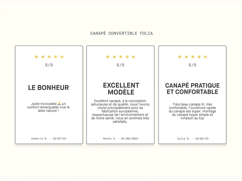 Canapé convertible FOLIA