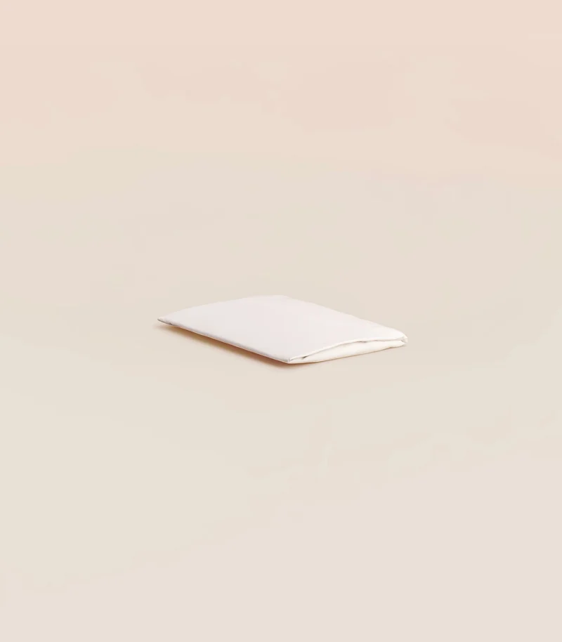 Drap plat satin de coton - Blanc grand frais