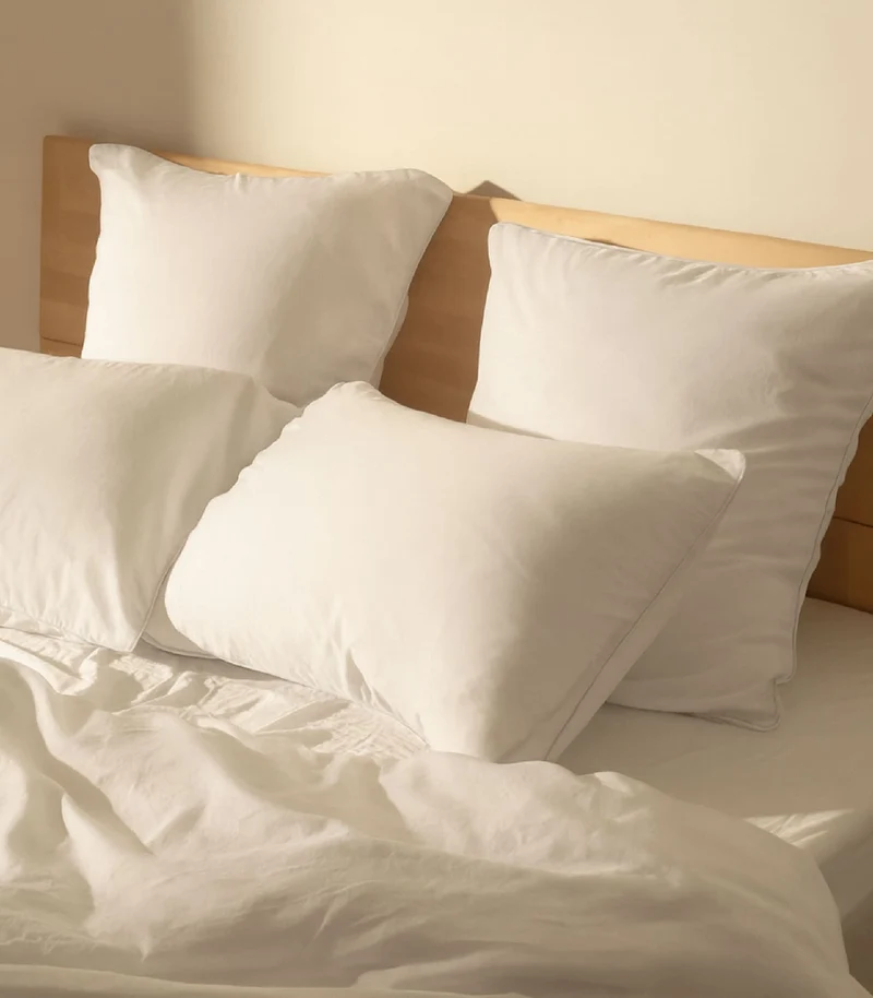 Housse de couette en satin de coton - Blanc grand frais