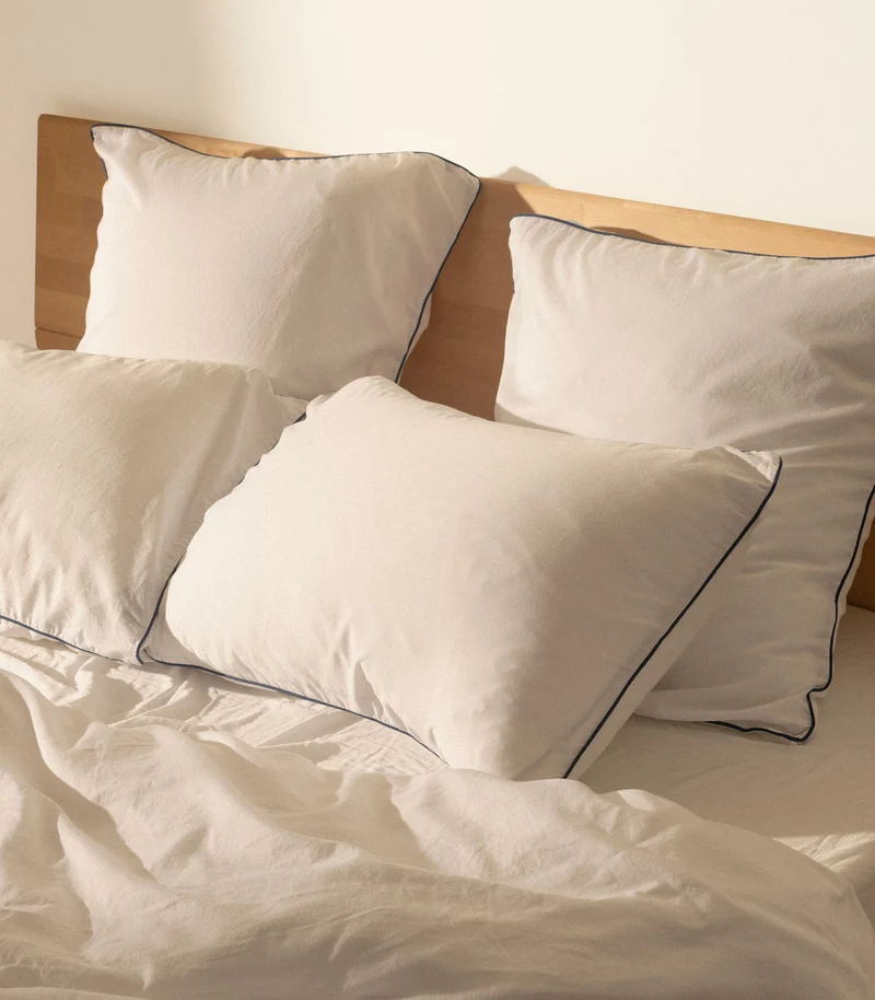 Drap plat satin de coton - Blanc grand frais