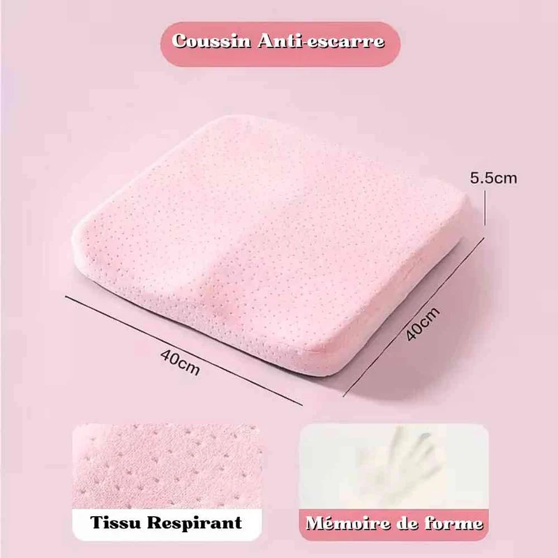 Coussin Anti-Escarre Fessier rose pâle