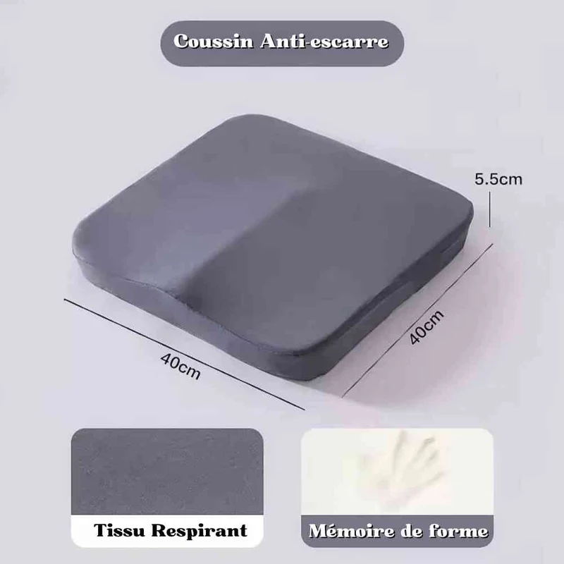 Coussin Anti-Escarre Fessier gris