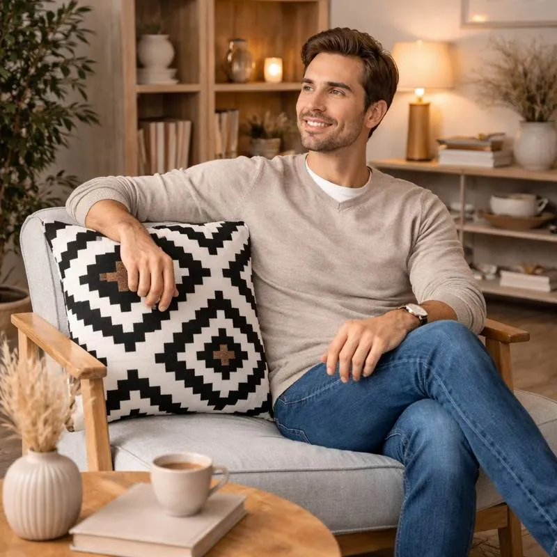 Housse Coussin Carré Astek Bois