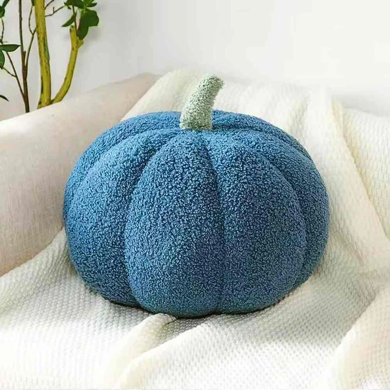 Coussin Citrouille bleu