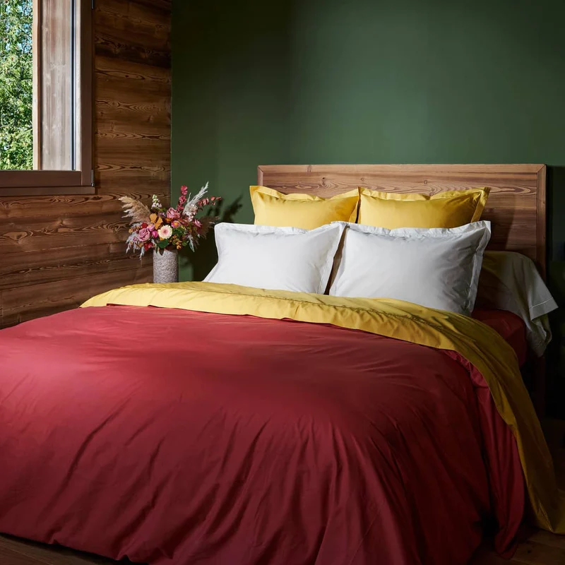 Parure de lit Unie - Percale de coton 80 fils/cm²