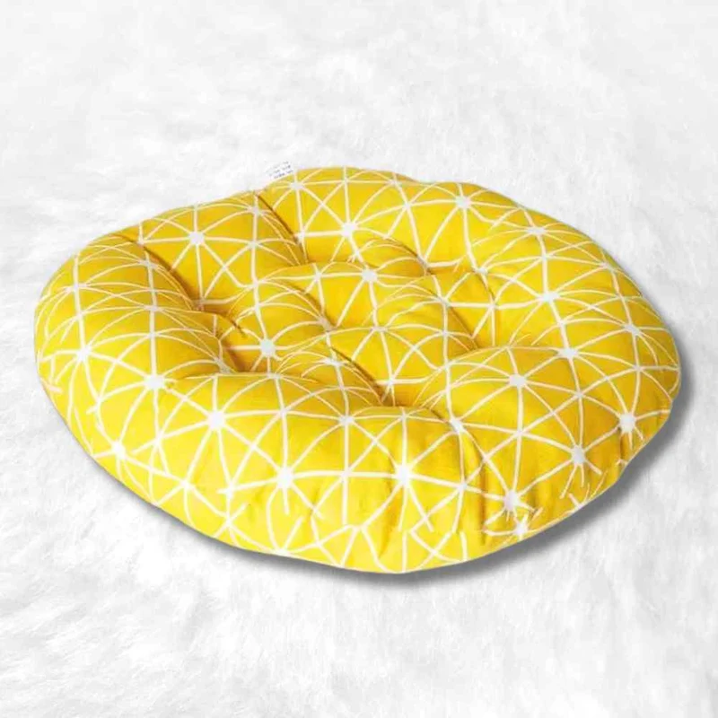 Coussin de Chaise Rond jaune