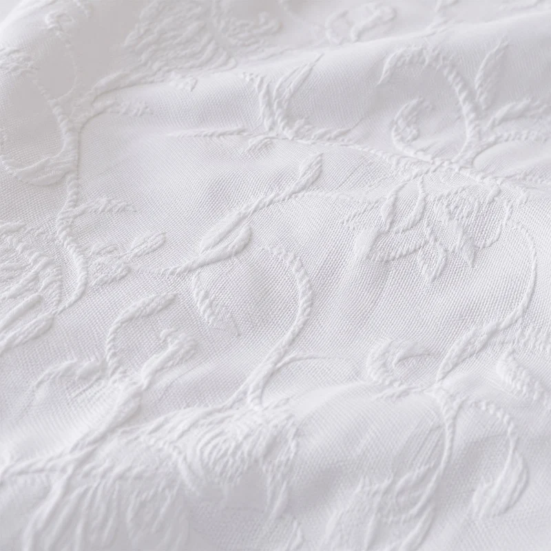 Taie d'oreiller Plume de Coton - Coton piqué jacquard