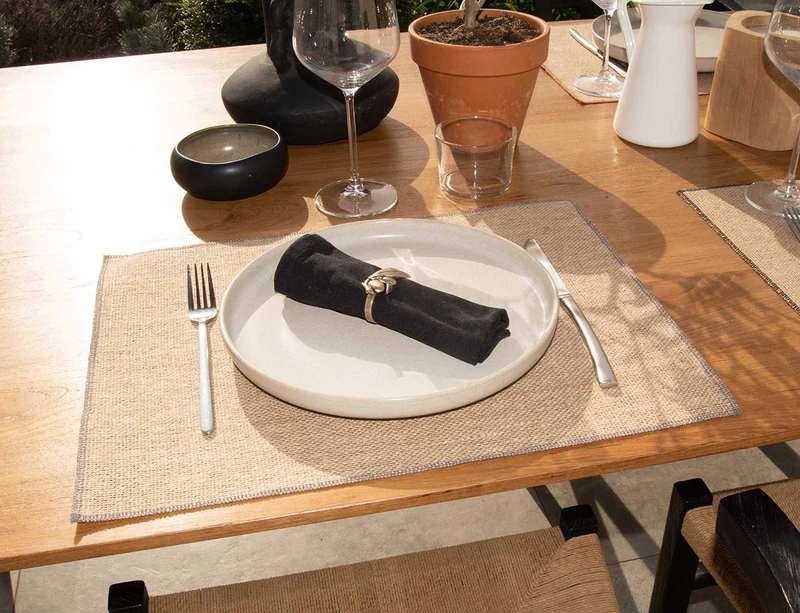 Set de table Jute enduite - ANTALIA Ecru