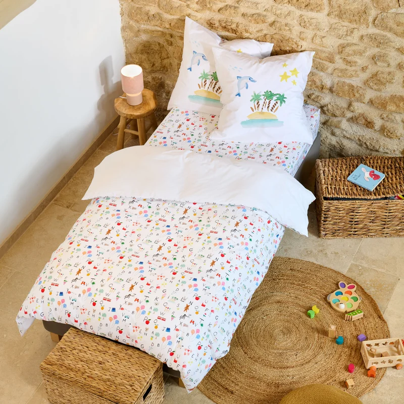 Housse de couette Abécédaire - Percale de coton