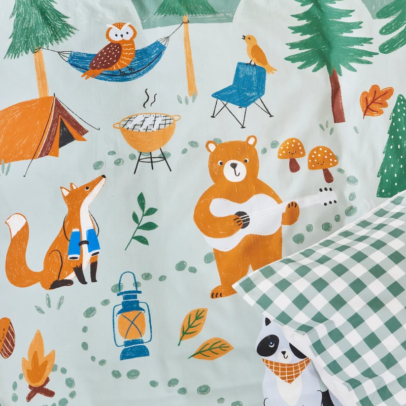 Housse de couette Les Louveteaux - Percale de coton