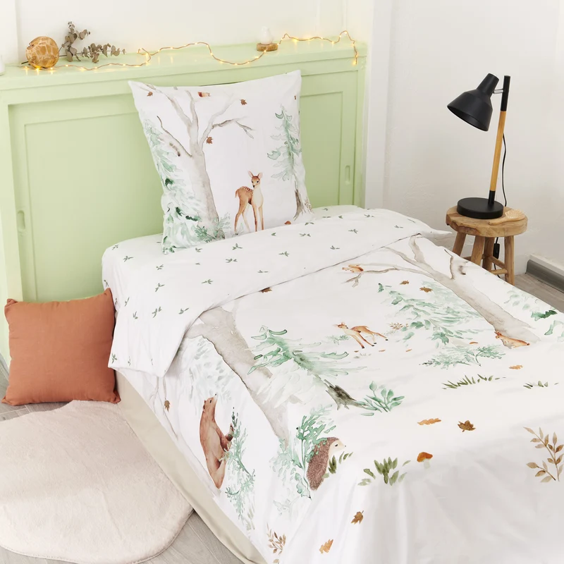 Drap housse Faon - Percale de coton