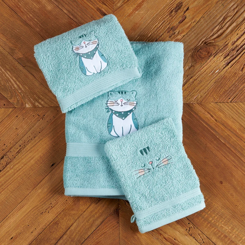 Linge de bain Les Petits Félins - Coton 450g/m²
