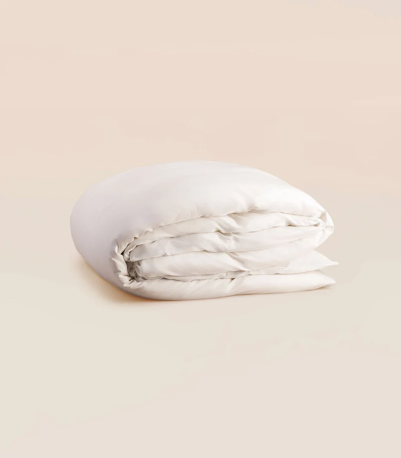 Housse de couette en satin de coton - Blanc grand frais