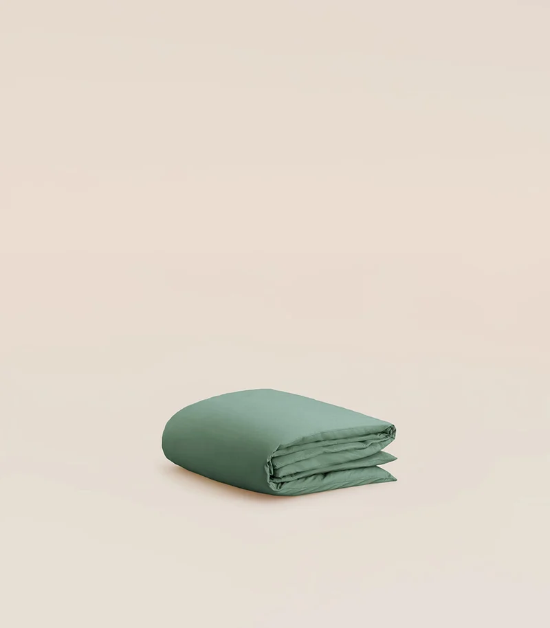 Housse de couette percale de coton bio - Beige Ivoire