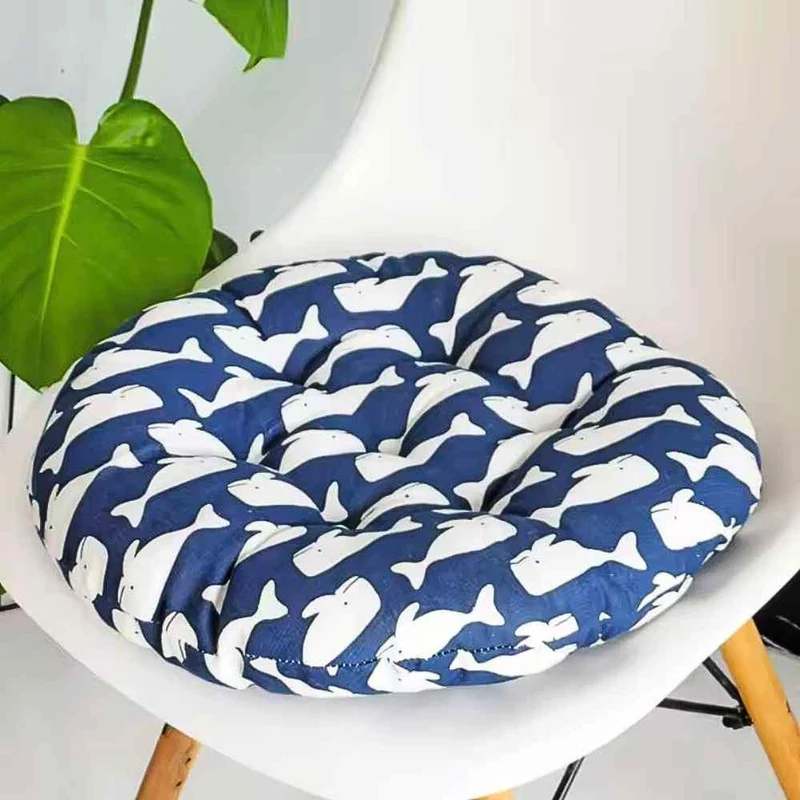 Coussin de Chaise Rond bleu marine