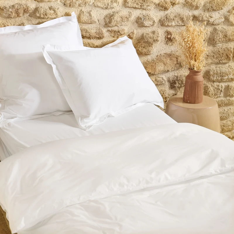 Housse de couette unie - Percale de coton