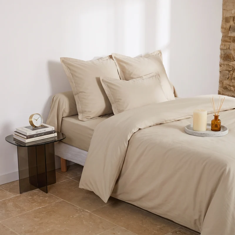 Housse de couette unie - Percale de coton