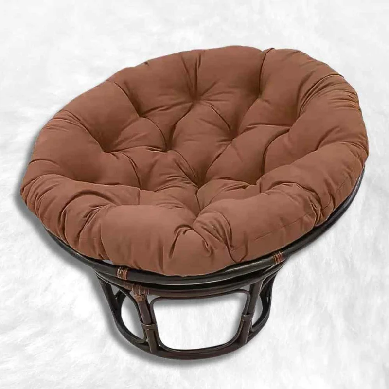 Coussin pour Fauteuil en Rotin rond marron