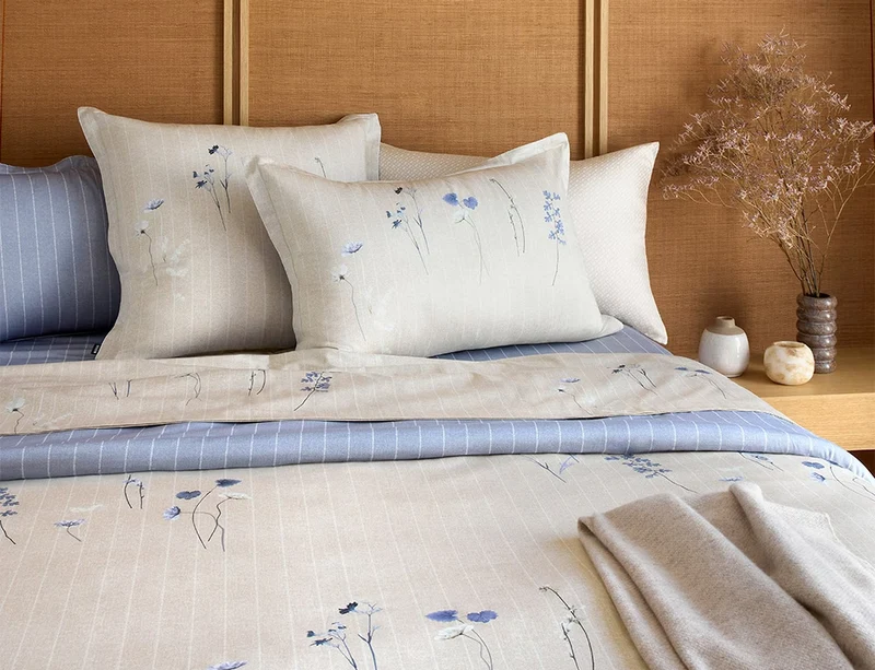 Drap housse Satin de coton - AZURE MIST