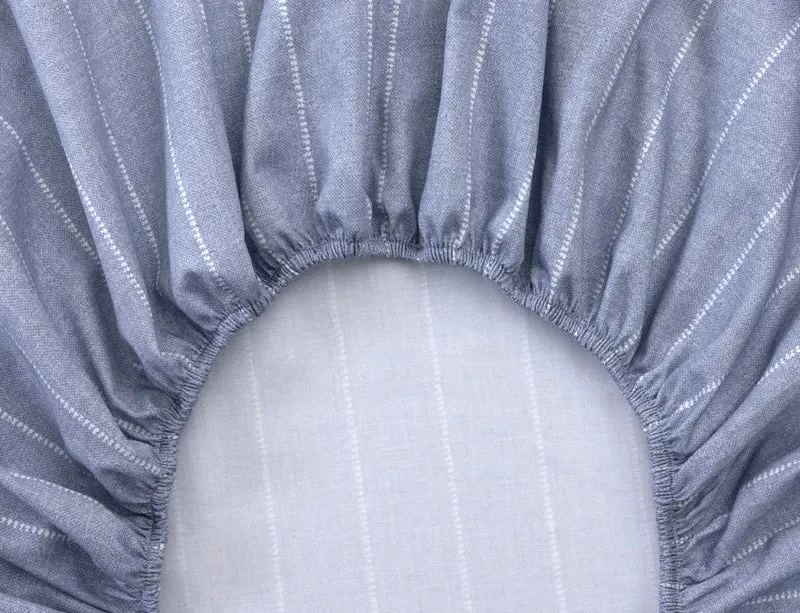 Drap housse Satin de coton - AZURE MIST
