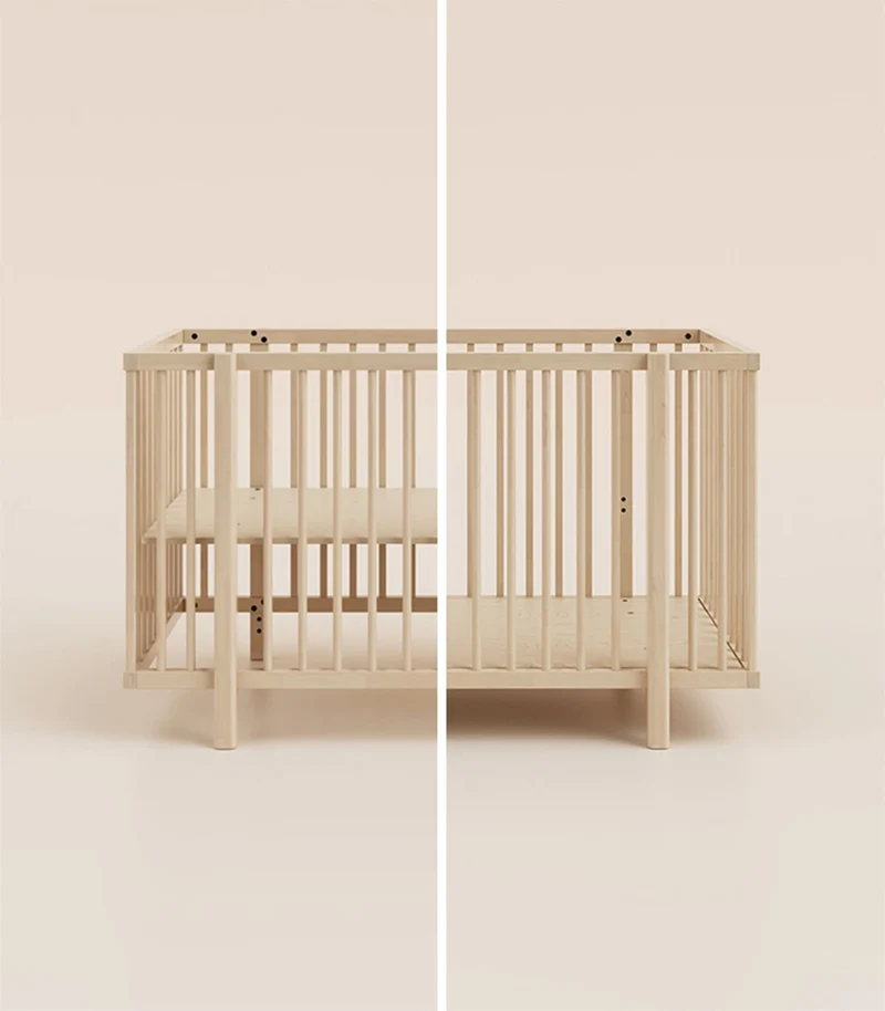 Lit bébé - Bois naturel