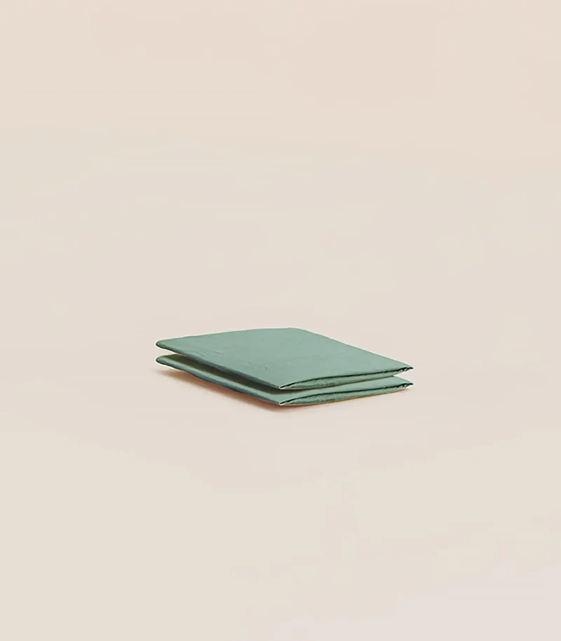 Draps housse percale de coton bébé - Vert Sauge