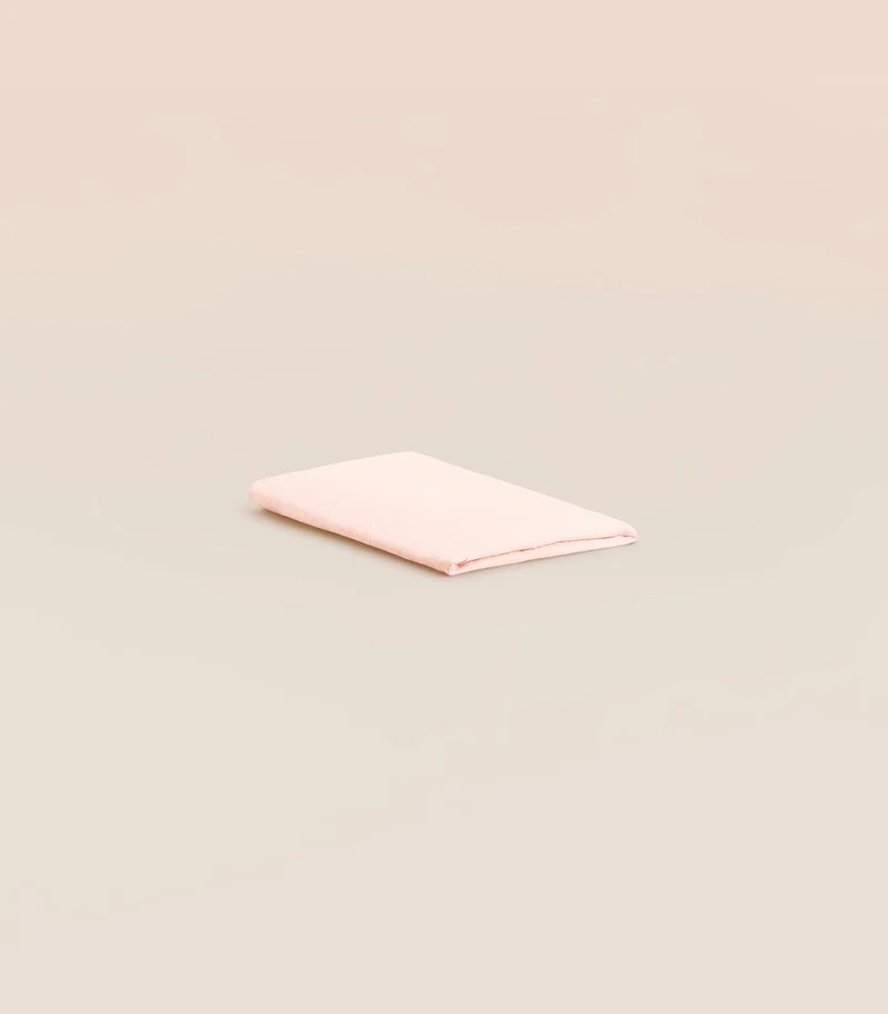 Drap housse en lin lavé - Rose cerisier