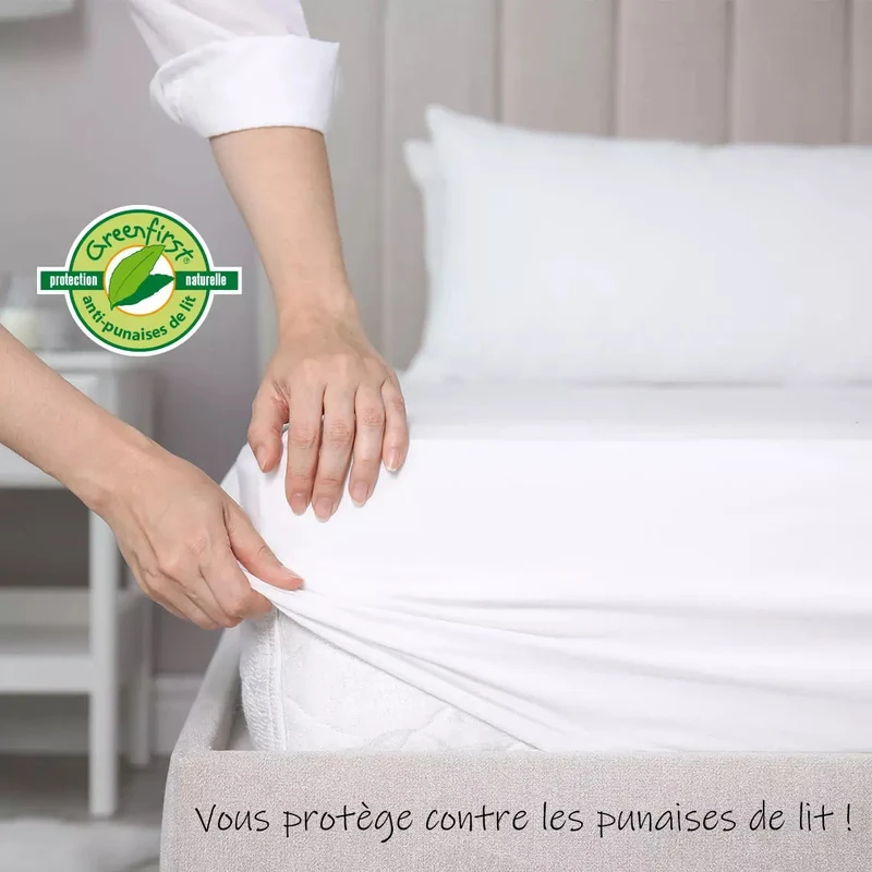 Protège matelas double - Molleton Anti-Punaise de lit